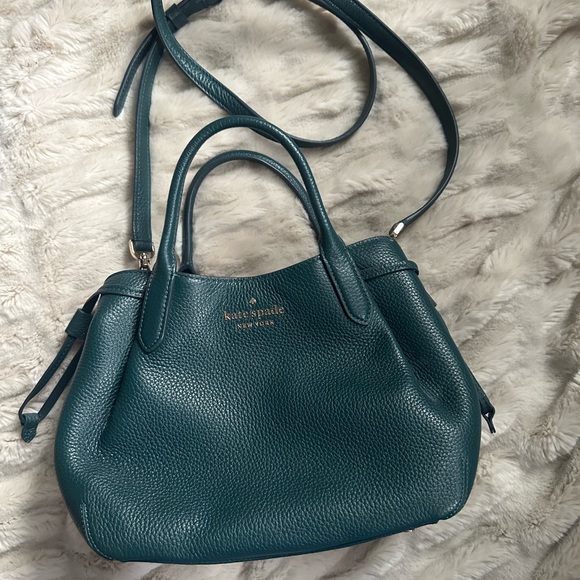 Kate Spade Dark Green Leather Dumpling - Picture 2 of 5